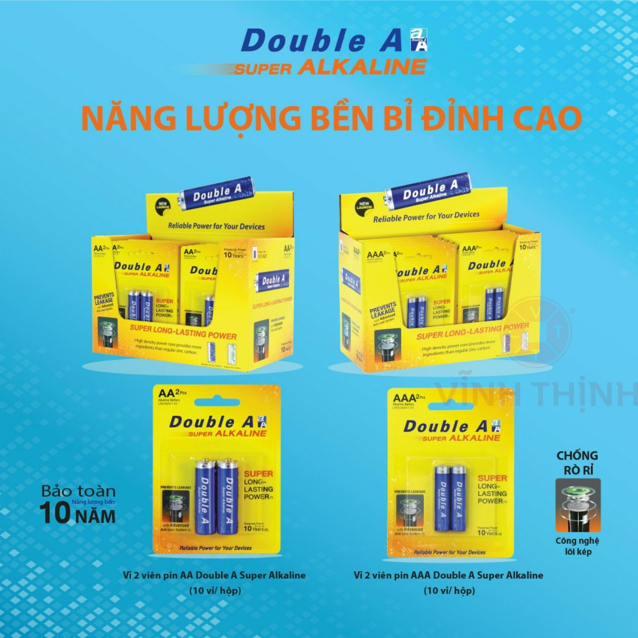 Nhà phân phối pin Double A  chính hãng tại Hà Nội